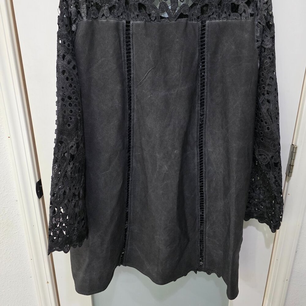 Picadilly Black Embroidered Jacket – Women’s XXL Open Front Lace Overlay - Picture 12 of 12